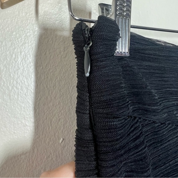 Maniere De Voir Womens Black Mesh Overlay Flare Pants Gothic Goth Grunge - Picture 6 of 11